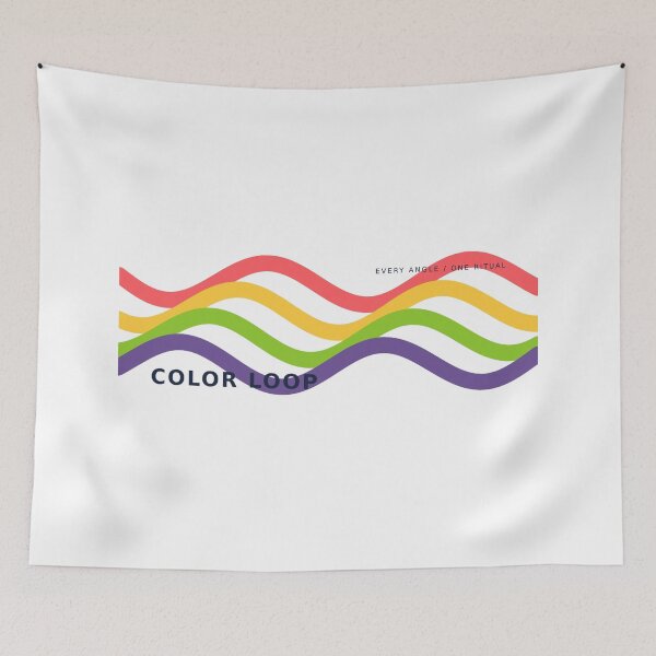 Item preview, Color Loop Wavy Rainbow Abstract Design designed and sold by NiloStudio.