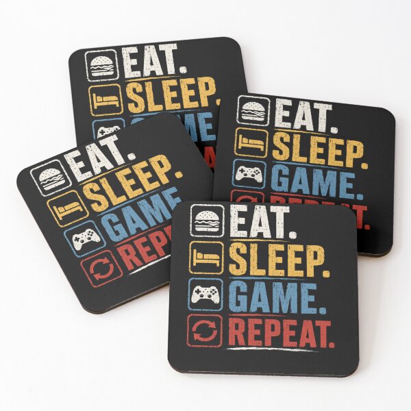 Item preview, Eat Sleep Game Repeat Retro Vintage Gaming designed and sold by axiksa10.