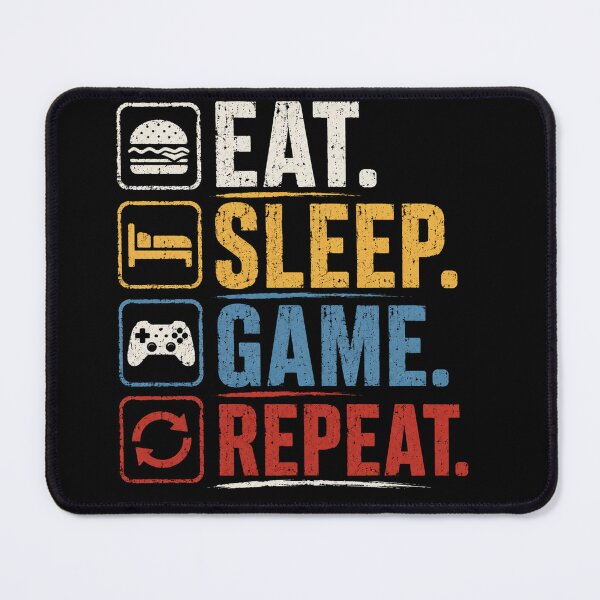 Item preview, Eat Sleep Game Repeat Retro Vintage Gaming designed and sold by axiksa10.