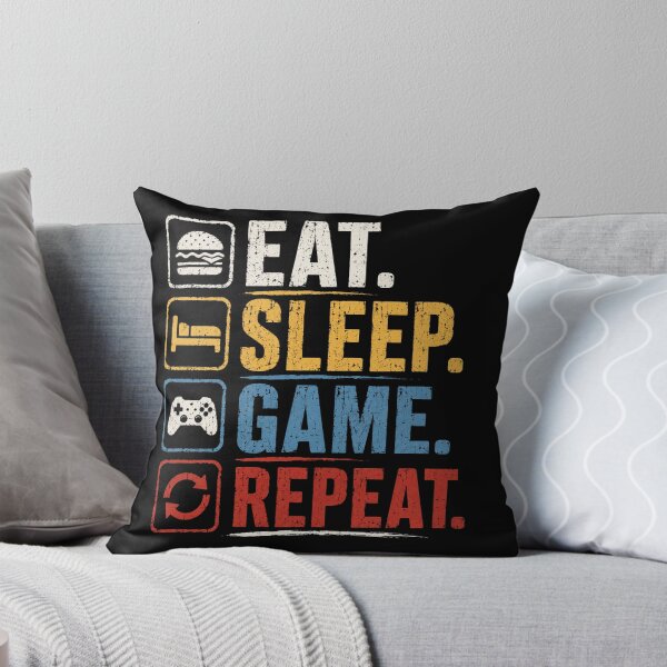 Item preview, Eat Sleep Game Repeat Retro Vintage Gaming designed and sold by axiksa10.