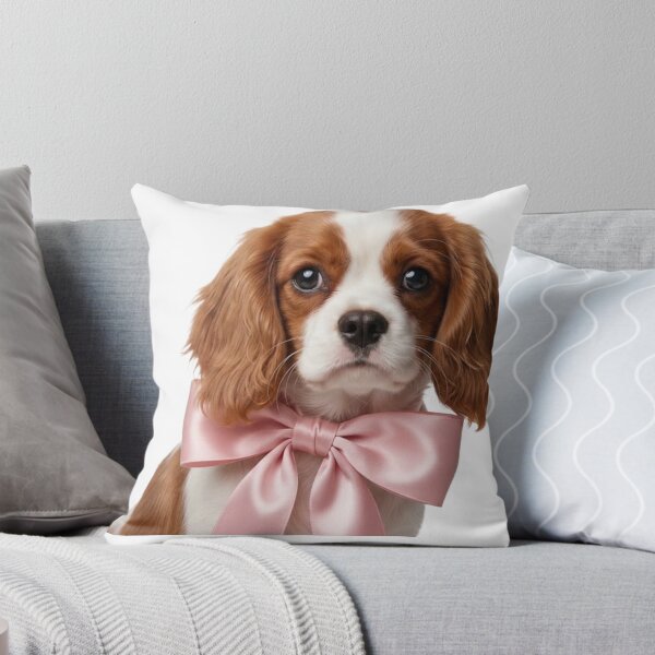 Item preview, Cavalier Coquette Puppy with Pink Bow designed and sold by conamor-bymel.
