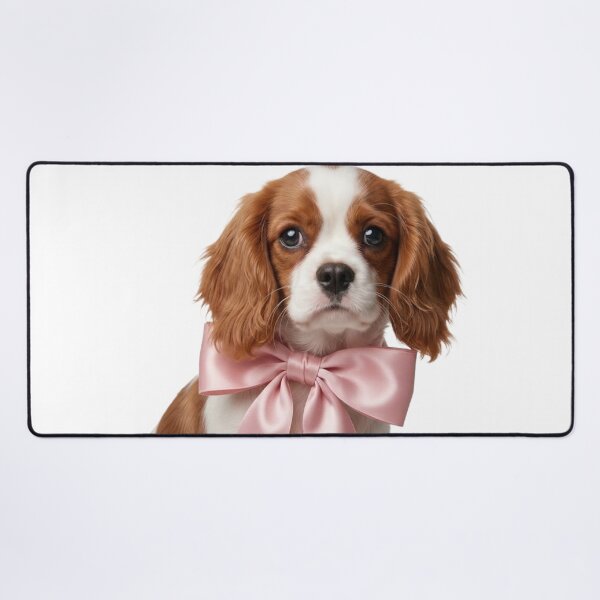Item preview, Cavalier Coquette Puppy with Pink Bow designed and sold by conamor-bymel.