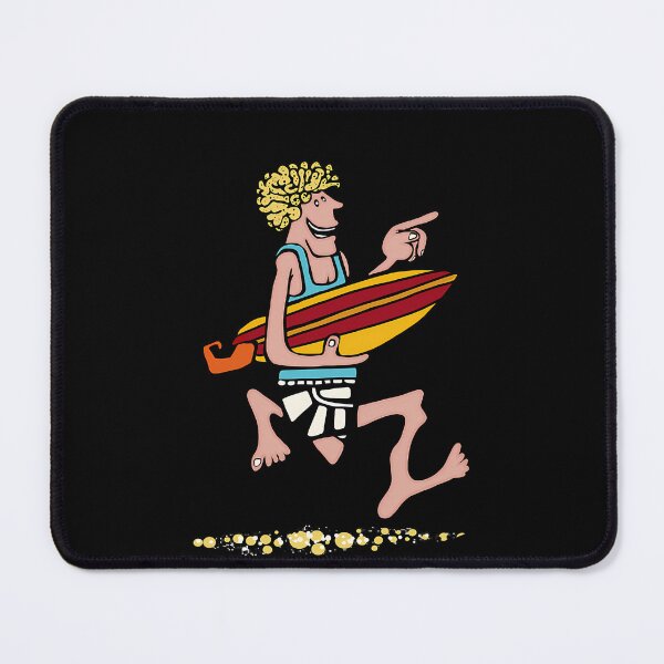 Item preview, Surfer Running to the Waves with Surfboard designed and sold by ArelyLemke.