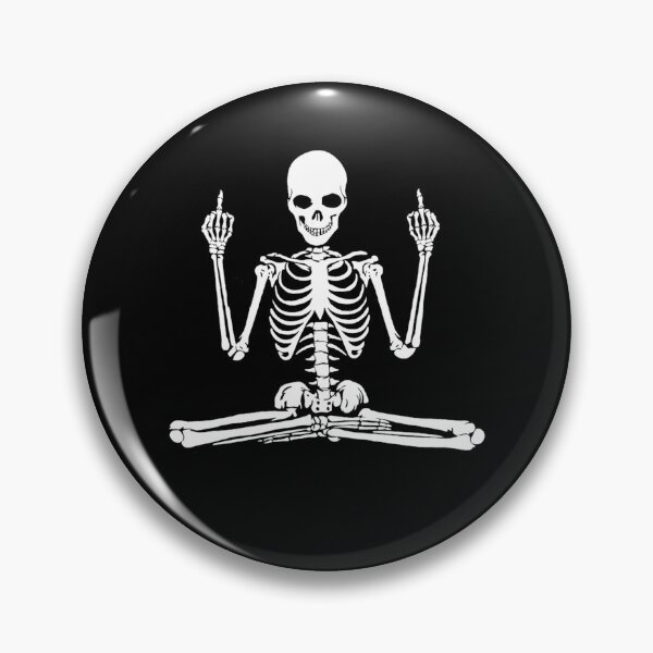 Item preview, Skeleton Meditating with Middle Fingers designed and sold by ArelyLemke.