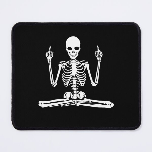 Item preview, Skeleton Meditating with Middle Fingers designed and sold by ArelyLemke.