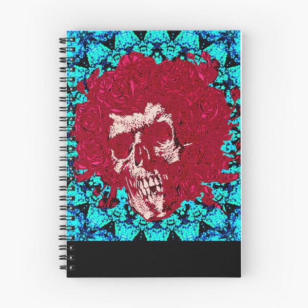 Item preview, Psychedelic Skull with Roses and Mandala Pattern designed and sold by ArelyLemke.