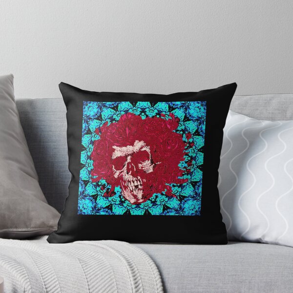 Item preview, Psychedelic Skull with Roses and Mandala Pattern designed and sold by ArelyLemke.