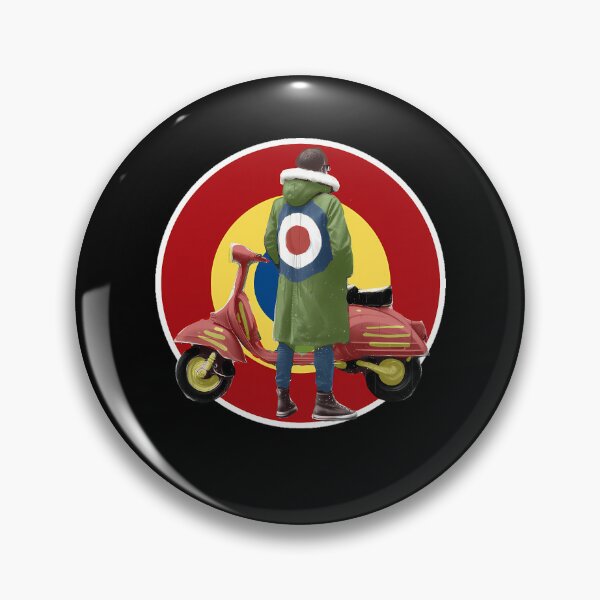 Item preview, Scooter Rider with Target Emblem and Green Parka designed and sold by ArelyLemke.