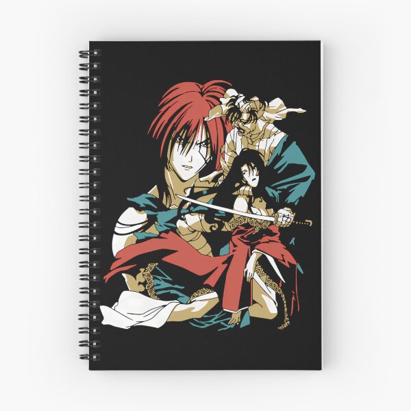 Item preview, Red-Haired Samurai With Woman Holding Katana And Bandaged Man designed and sold by GerardoJerde.
