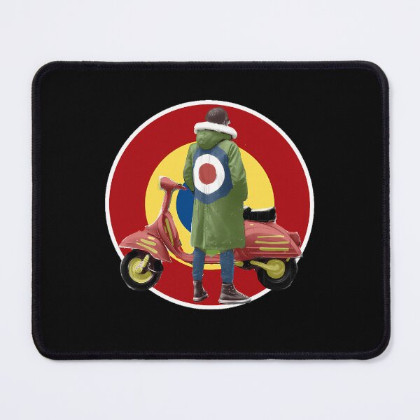 Item preview, Scooter Rider with Target Emblem and Green Parka designed and sold by ArelyLemke.