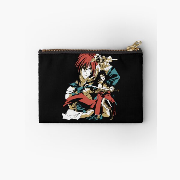 Item preview, Red-Haired Samurai With Woman Holding Katana And Bandaged Man designed and sold by GerardoJerde.