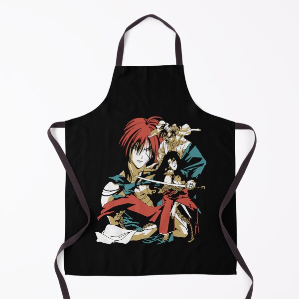 Item preview, Red-Haired Samurai With Woman Holding Katana And Bandaged Man designed and sold by GerardoJerde.