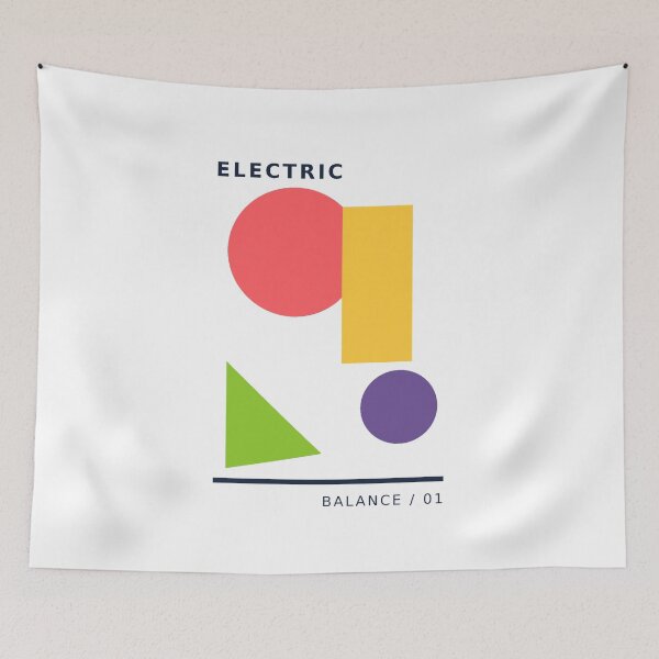 Item preview, Electric Balance Geometric Abstract Art Poster designed and sold by NiloStudio.