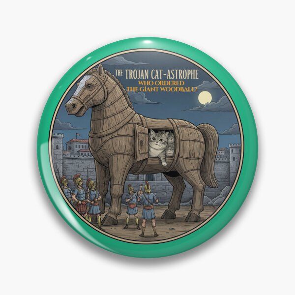 Item preview, The Trojan Cat-Astrophe designed and sold by codex antique.