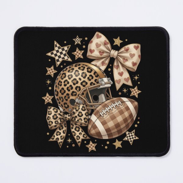 Item preview, Preppy Leopard Football Bow Football Game Day Mom Girl Women designed and sold by CF_VintageDesign.