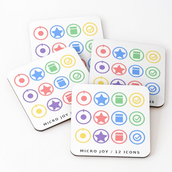 Item preview, Micro Joy Colorful Minimalist Icon Set designed and sold by NiloStudio.