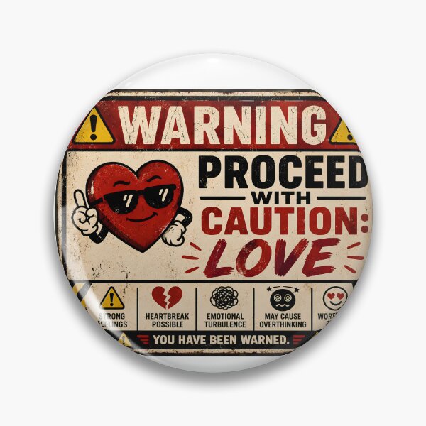 Item preview, Warning Proceed With Caution Love Funny Vintage Sign designed and sold by Sitred123.