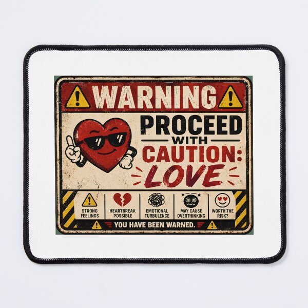Item preview, Warning Proceed With Caution Love Funny Vintage Sign designed and sold by Sitred123.