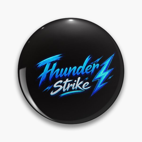Item preview, Thunder Strike Lightning Logo – Electric Blue Gamer Style Sticker designed and sold by PearlPathFinds.