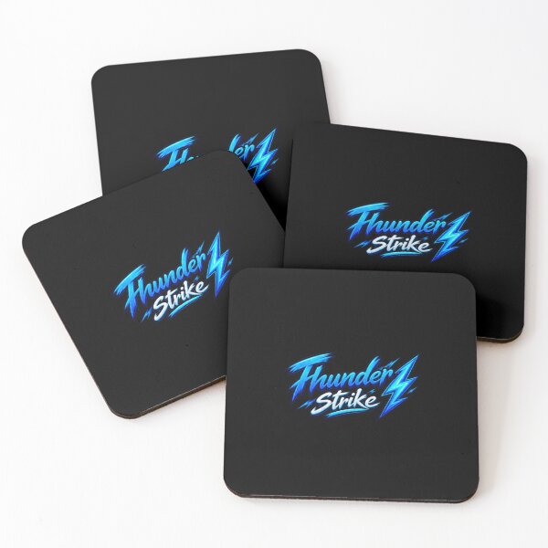 Item preview, Thunder Strike Lightning Logo – Electric Blue Gamer Style Sticker designed and sold by PearlPathFinds.