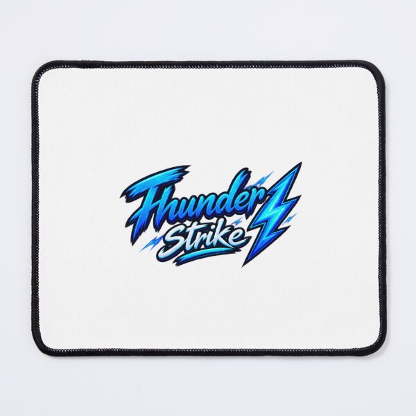 Item preview, Thunder Strike Lightning Logo – Electric Blue Gamer Style Sticker designed and sold by PearlPathFinds.