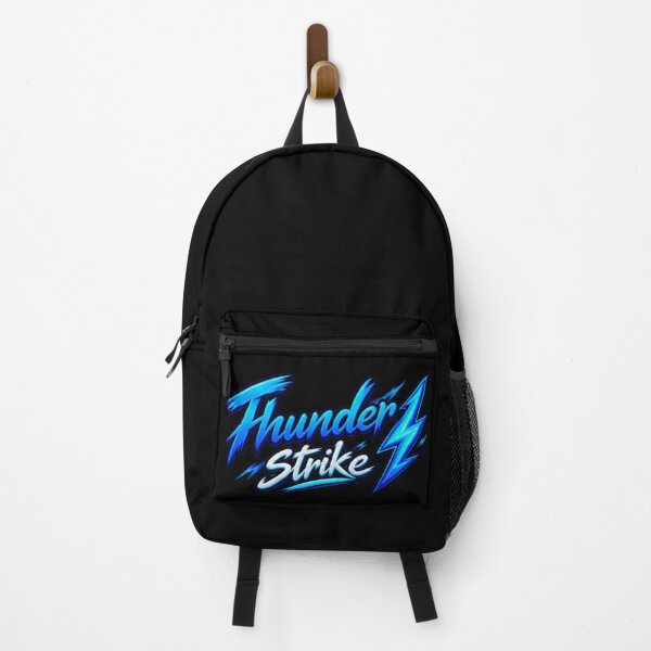Item preview, Thunder Strike Lightning Logo – Electric Blue Gamer Style Sticker designed and sold by PearlPathFinds.