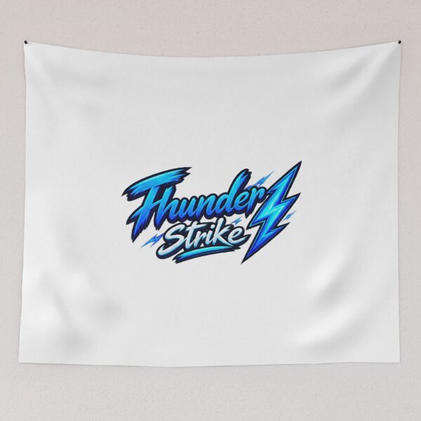 Item preview, Thunder Strike Lightning Logo – Electric Blue Gamer Style Sticker designed and sold by PearlPathFinds.