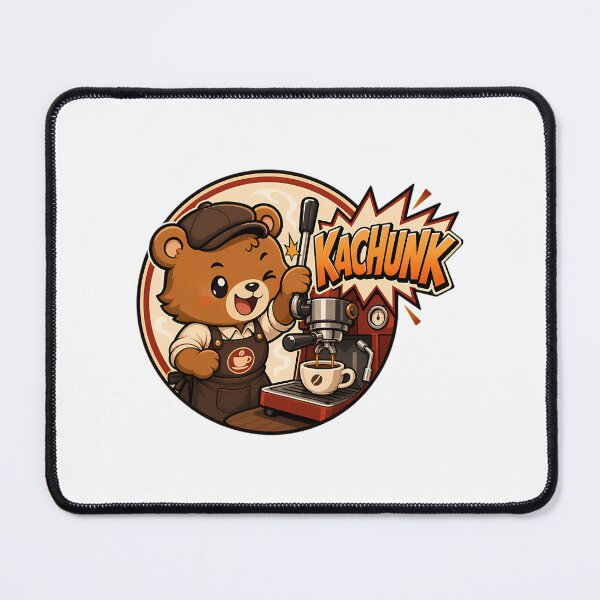 Item preview, Kachunk Coffee Mascot Onomatopoeia designed and sold by hal-omaggard.