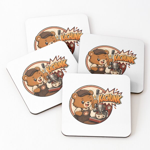 Item preview, Kachunk Coffee Mascot Onomatopoeia designed and sold by hal-omaggard.