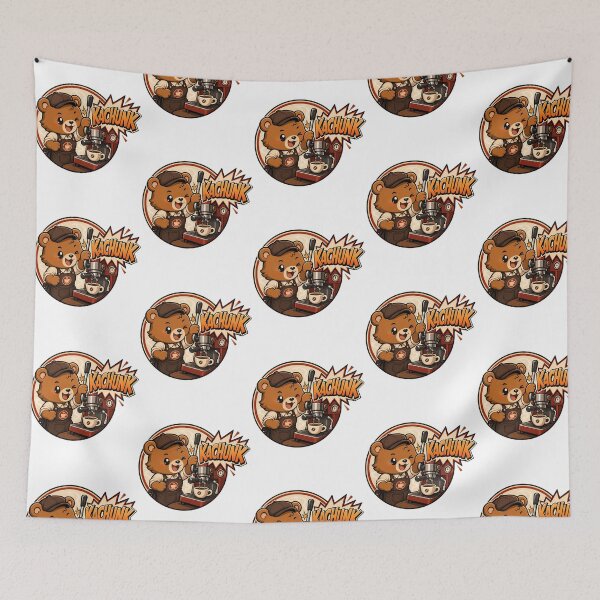 Item preview, Kachunk Coffee Mascot Onomatopoeia designed and sold by hal-omaggard.