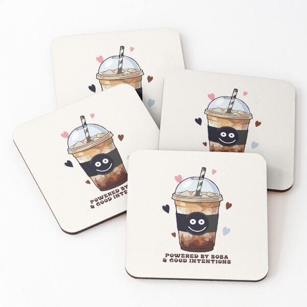 Item preview, Powered By Boba And Good Intentions Cute Kawaii Bubble Tea designed and sold by Joshbrowny.