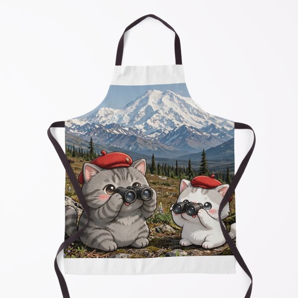 Item preview, Junior and Freda at Denali National Park Alaska - Cute Explorer Cats designed and sold by MAISON SYLVIE.