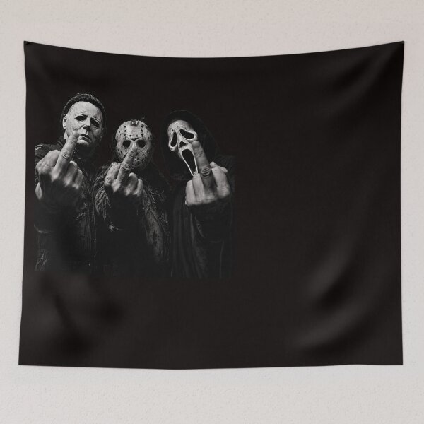 Item preview, Halloween Tshirts Michael Myers Jason Voorhees Ghost Face Scary Slasher Horror Icons designed and sold by Hydlaaksmndriss.