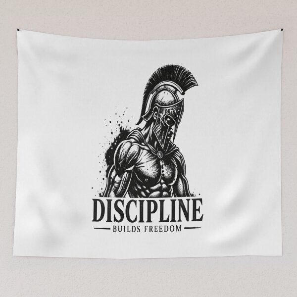 Item preview, Discipline Builds Freedom Spartan Warrior Motivation designed and sold by FABIOLA1970.