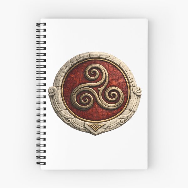 Item preview, Celtic Triskele Medallion — Oxblood & Bronze designed and sold by The Painted Fence.