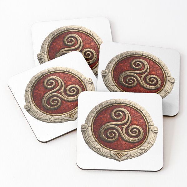 Item preview, Celtic Triskele Medallion — Oxblood & Bronze designed and sold by The Painted Fence.