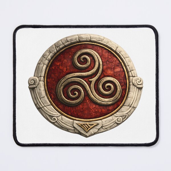 Item preview, Celtic Triskele Medallion — Oxblood & Bronze designed and sold by The Painted Fence.