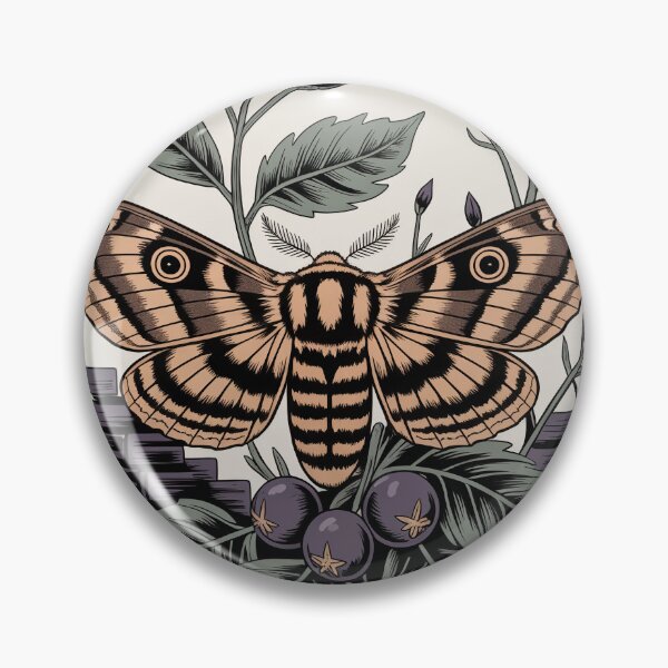 Item preview, Gothic Moth & Botanical Flowers Vintage Illustration designed and sold by NuvoraNest.