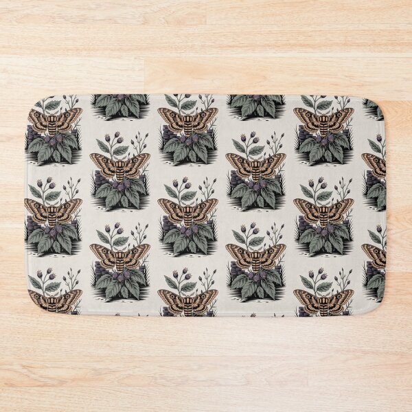 Item preview, Gothic Moth & Botanical Flowers Vintage Illustration designed and sold by NuvoraNest.