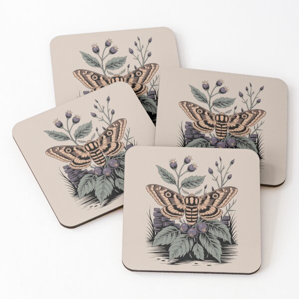 Item preview, Gothic Moth & Botanical Flowers Vintage Illustration designed and sold by NuvoraNest.
