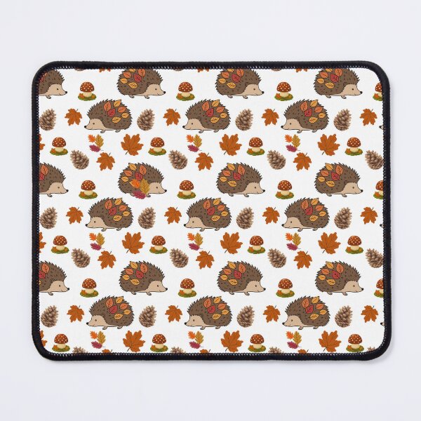 Item preview, Cute Autumn Woodland Seamless Pattern with Hedgehogs, Mushrooms, Pine Cones and Dried Leaves designed and sold by BigDigital.
