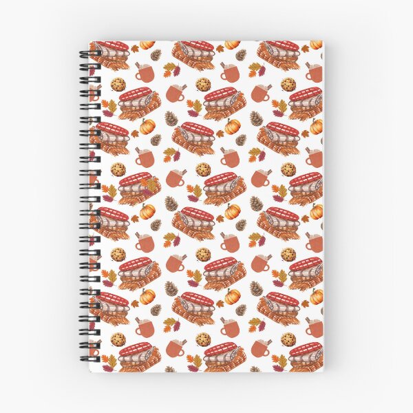 Item preview, Cozy Autumn Seamless Pattern with Blankets, Hot Drinks, Cookies, Pumpkins and Fall Leaves designed and sold by BigDigital.