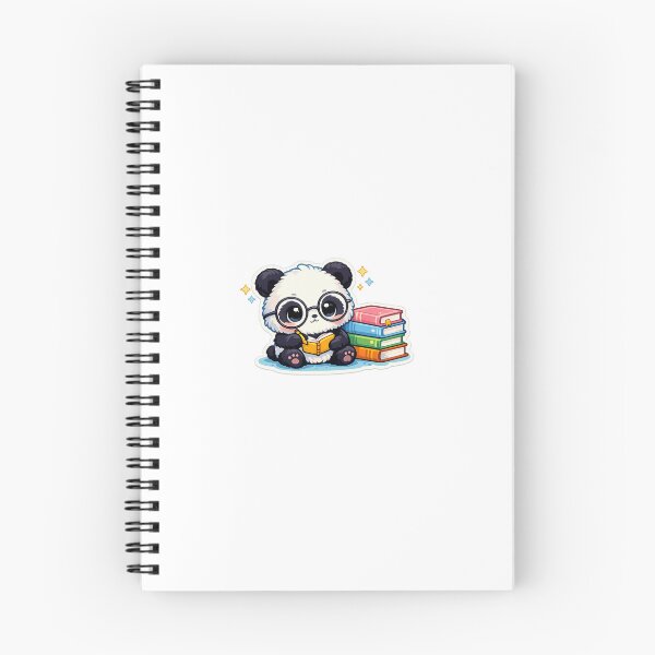 Item preview, Nerd Panda Sticker Kawaii Bookish Animal for Students, Readers & Study Lovers designed and sold by CutePrintCorner.