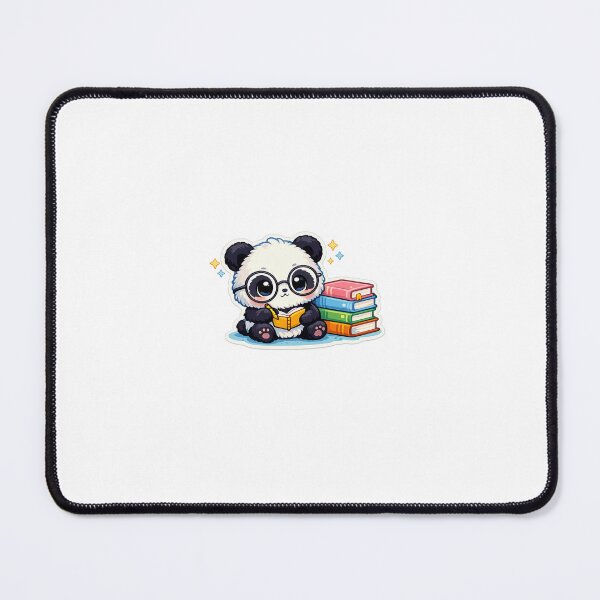 Item preview, Nerd Panda Sticker Kawaii Bookish Animal for Students, Readers & Study Lovers designed and sold by CutePrintCorner.