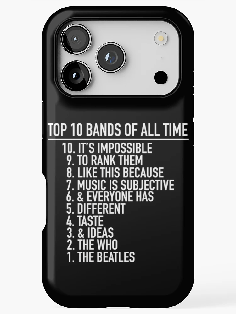 Thumbnail 1 of 4, iPhone Case, Humorous Music Ranking designed and sold by MaraMurphy.