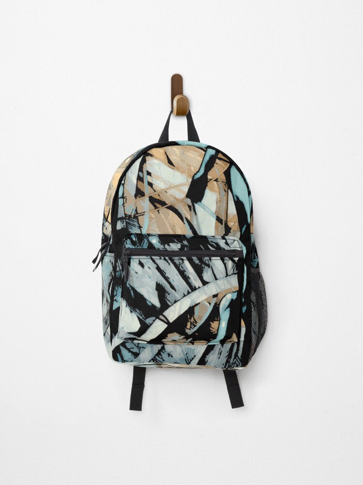 Thumbnail 1 of 3, Backpack, Cyborg Female Silhouette Floating In Cyber Pattern Frame designed and sold by MetaCollins.