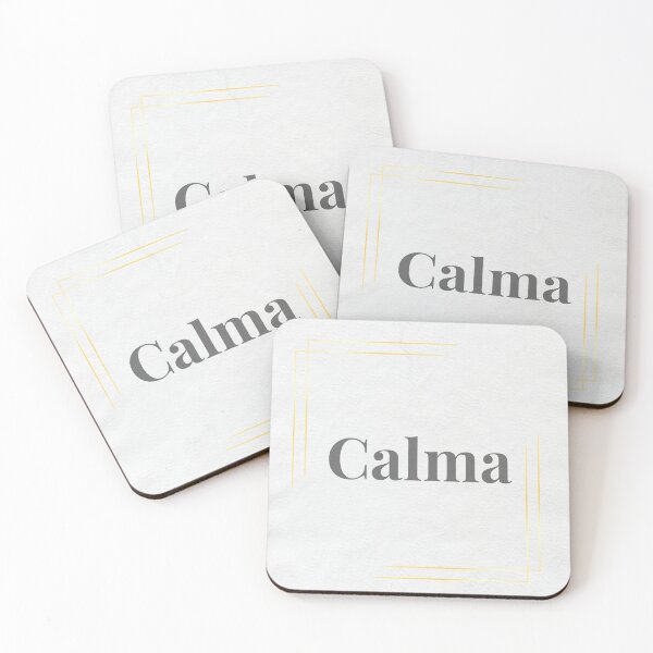 Item preview, Calm: Minimalist Typographic Art with Golden Frame | Japandi Aesthetics designed and sold by Diseño que alegran tu día.