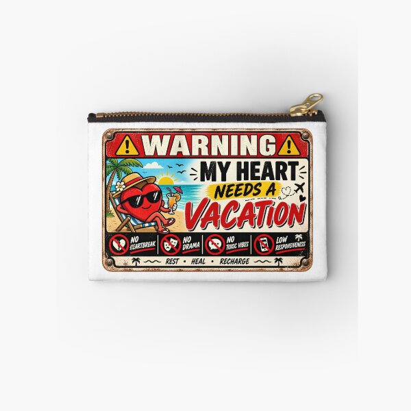 Item preview, Warning My Heart Needs A Vacation Funny Vintage Beach Sign designed and sold by Sitred123.