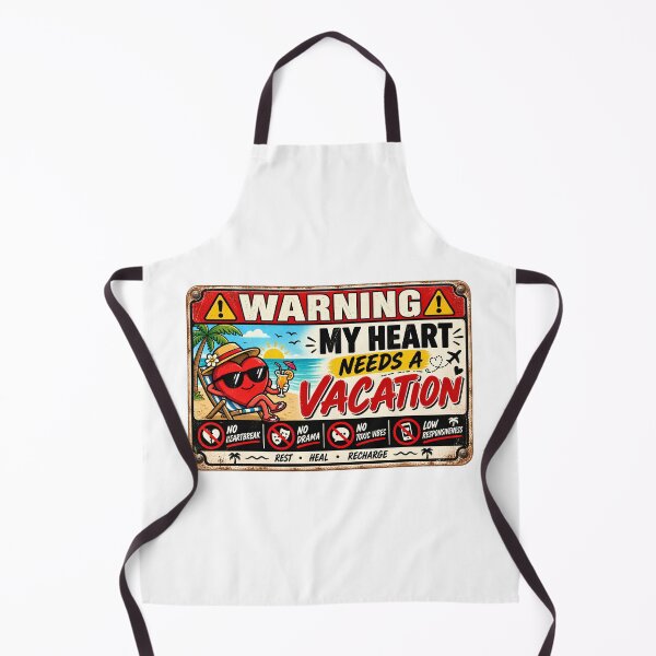 Item preview, Warning My Heart Needs A Vacation Funny Vintage Beach Sign designed and sold by Sitred123.