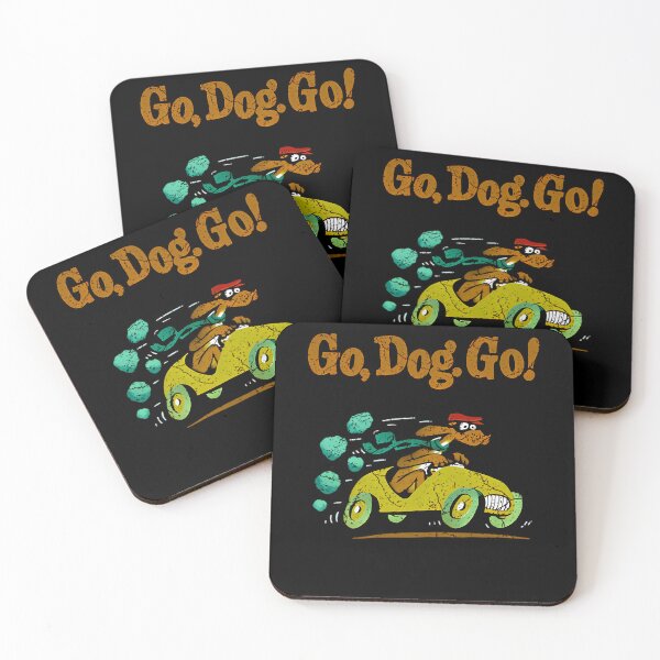 Item preview, Go Dog Go Vintage Driving Fast Yellow Car designed and sold by ArmandHuels.